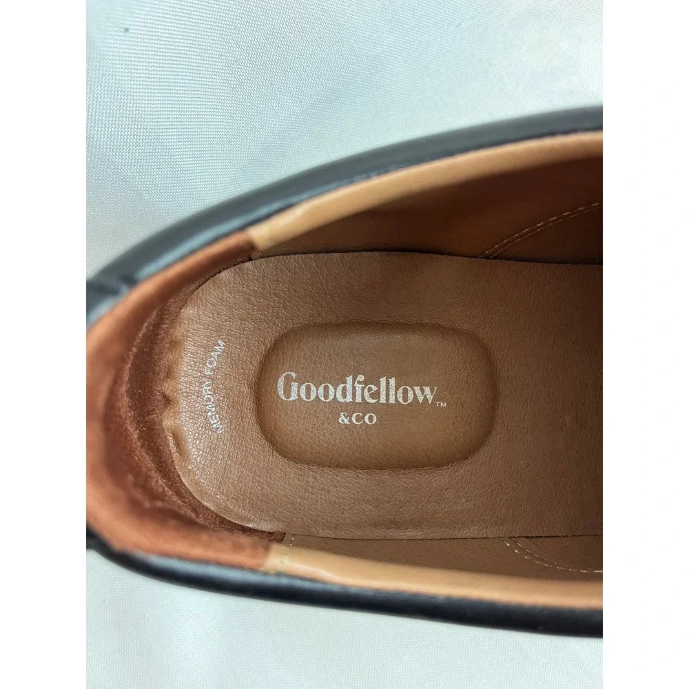 Goodfellow & Co Mens Black Memory Foam Derby Shoes Size 9 Dress Shoes Business